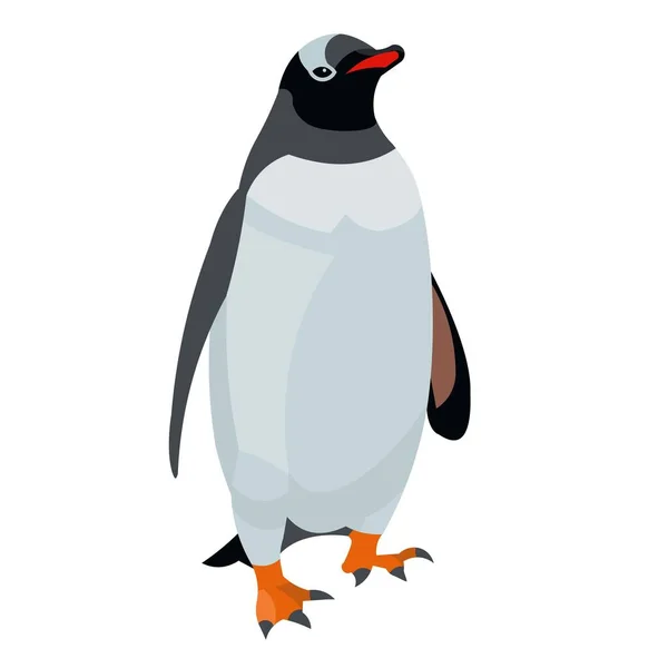 Figura Aislada Pingüino Adelie Pie — Archivo Imágenes Vectoriales