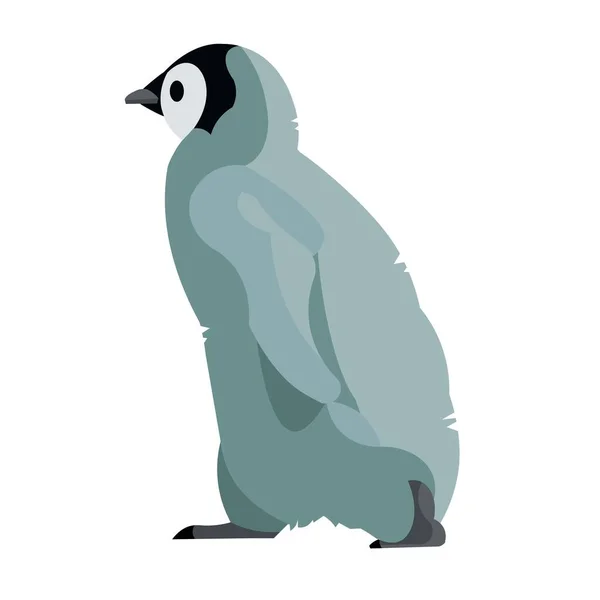 Keizer baby pinguïn gaande figuur — Stockvector