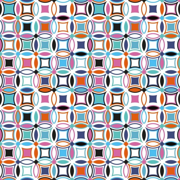 Modèle Géométrique Dynamique Sans Couture Multicolore — Image vectorielle