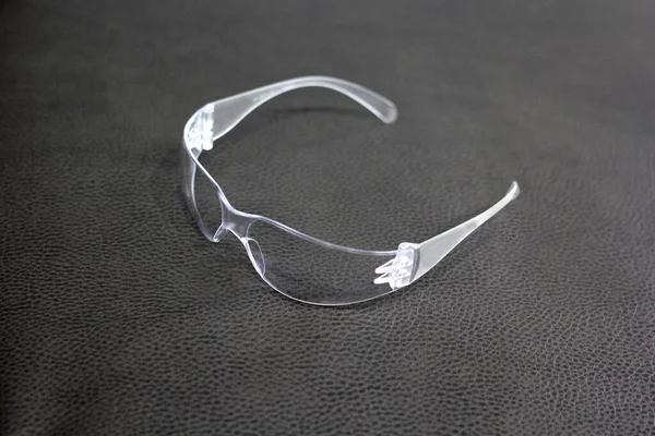 personal protection equipment. clear lenses for clinical use for covid-19 protection