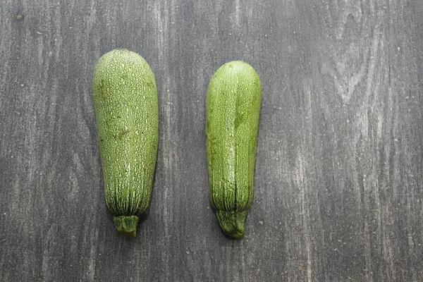 Abóboras Vegetais Verdes Frescas Recém Colhidas Prontas Como Ingredientes Para — Fotografia de Stock