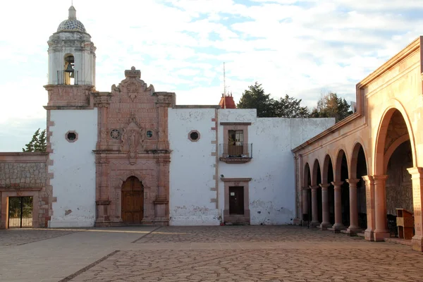Koloniale Straten Van Stad Zacatecas Mexico Structuren Gemaakt Van Roze — Stockfoto