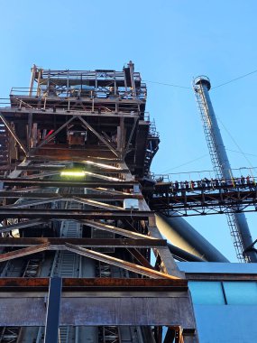 Monterrey, Nuevo Leon, Meksika - 29 Temmuz 2025: Çelik Müzesi Monterrey, Nuevo Leon, Fundidora Park 'taki Patlama Fırını' ndaki çelik endüstrisinin tarihi hakkında