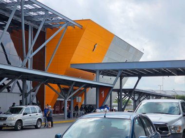 Monterrey, Nuevo Leon, Meksika - 27 Temmuz 2025: Monterrey Generali Mariano Escobedo Uluslararası Havalimanı MTY, Nuevo Leon 'un en modern havaalanlarından biridir.