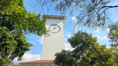 Mexico City, Mexico - 14 Ocak 2026: Polanco 'daki Lincoln Park veya Aynalar Parkı, regattas ve minyatür model tekneli filolarla çevrili evler ve binalarla çevrili.