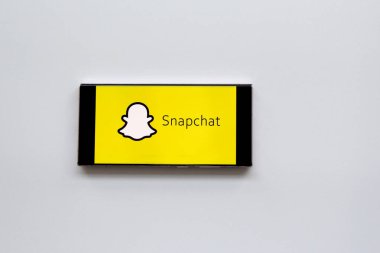 Mexico City, Mexico - 28 Ocak 2025: Fotoğrafları ve kısa videoları paylaşmak için anlık mesajlaşma uygulaması ve sosyal ağ, Snapchat Snapchat