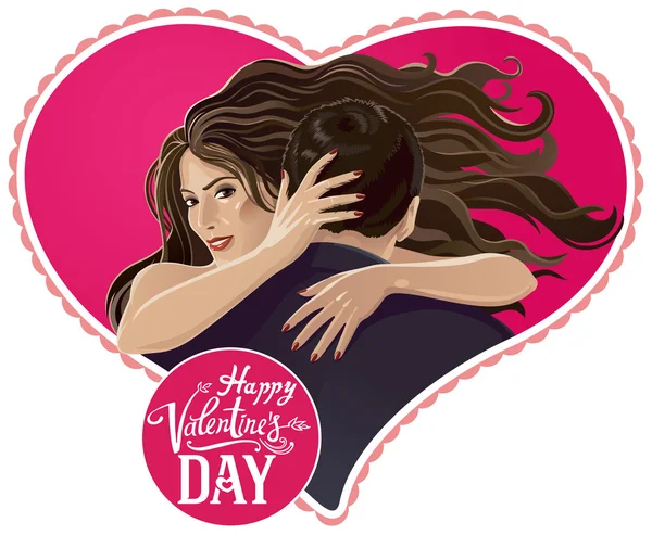 Llustration - çift. Sevgililer günü.