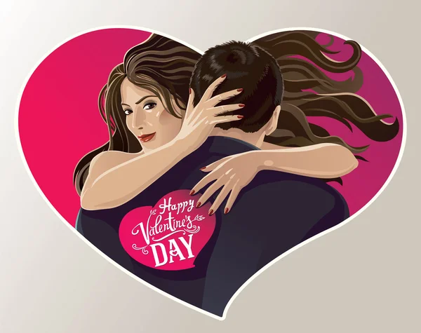 Llustration - pair. Valentine's Day. — Stock Vector