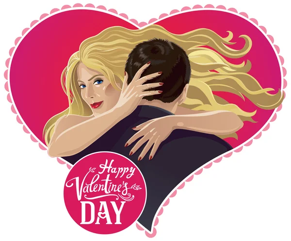Illustration - pair. Valentine's Day. — Stock Vector