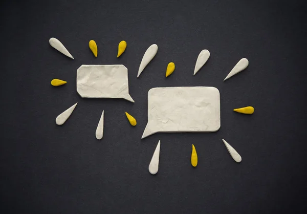 Konuşma balonları hamuru veya kil