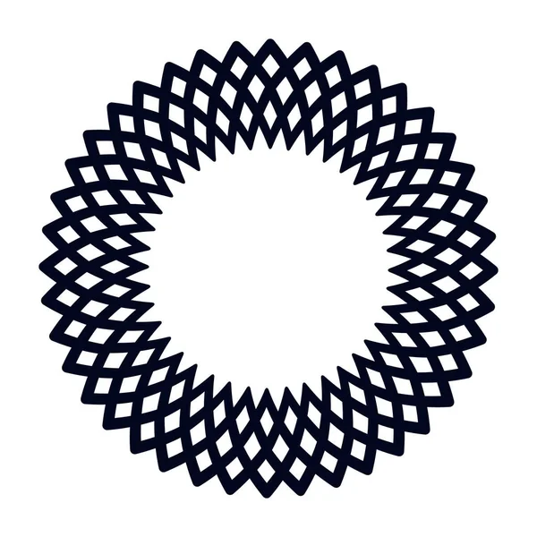 Vektorkreisrand Kreisförmiges Stammesornament Schwarzes Ornament Isoliert Auf Weißem Hintergrund Kranz — Stockvektor