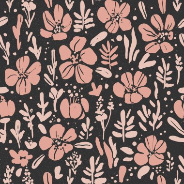 Pembe kayısı çiçeğiyle kusursuz desen. Arka planda izole edilmiş vektör yay deseni. Çiçek arkaplan. Kumaş, ambalaj kağıdı, ev tasarımı, tekstil için en iyisi..