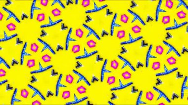 Hareket halindeki bir kaleydoskobun soyut psikedelik video çizimi, meditasyon için, dans kulüplerinde yayın, yoga ve hipnoz için