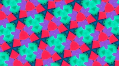 Hareket halindeki bir kaleydoskobun soyut psikedelik video çizimi, meditasyon için, dans kulüplerinde yayın, yoga ve hipnoz için