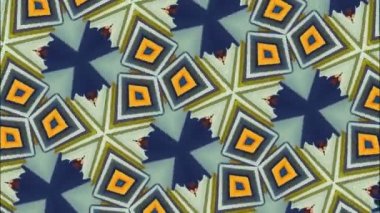 Hareket halindeki bir kaleydoskobun soyut psikedelik video çizimi, meditasyon için, dans kulüplerinde yayın, yoga ve hipnoz için