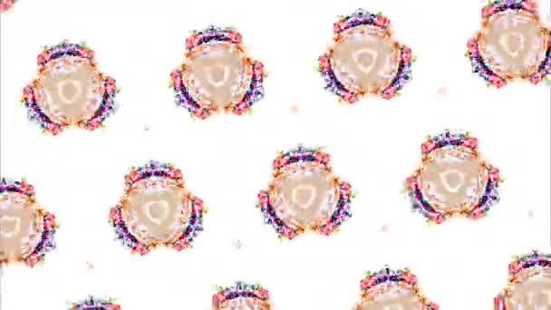 Абстрактный Психоделический Видеорисунок Калейдоскопа Движении Медитации Трансляции Клубах Танце Йоги — стоковое видео