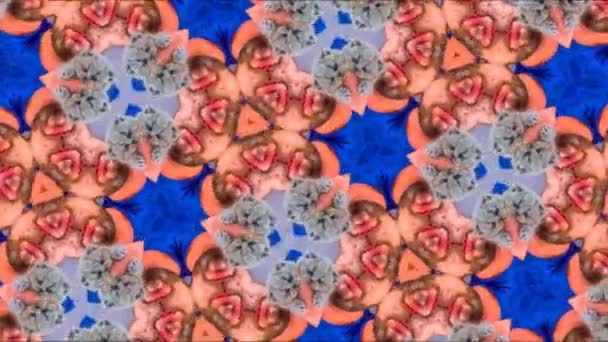 Abstrakcyjny Psychodeliczny Rysunek Wideo Kalejdoskopu Ruchu Medytacji Transmitowany Klubach Tanecznych — Wideo stockowe