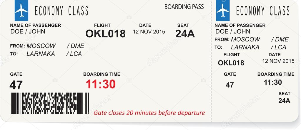 Vector pattern of a boarding pass