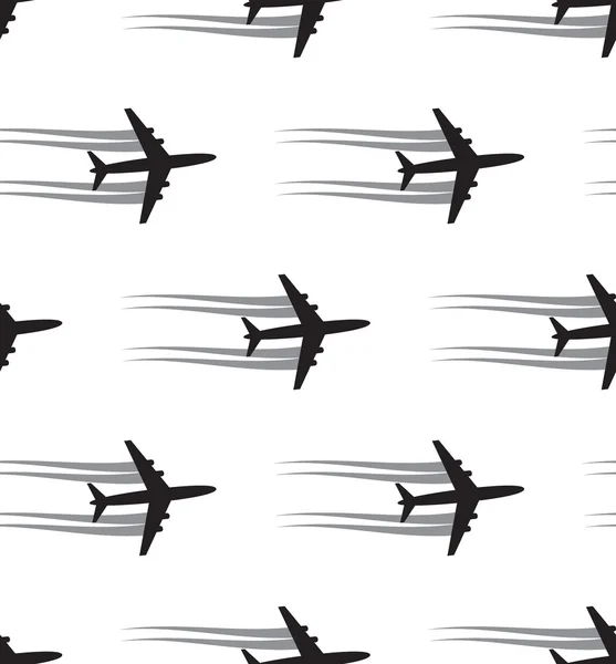 Naadloze achtergrond met vliegtuigen — Stockvector