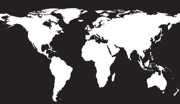White map on black background — Stock Vector