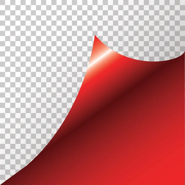丸まった角と赤いステッカー — ストックベクタ