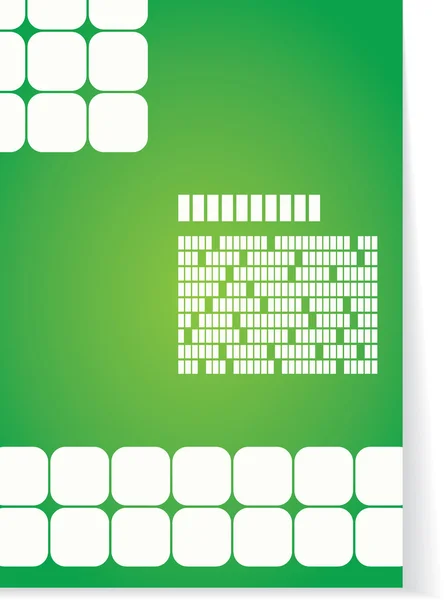 Witte en groene achtergrond voor brochure of dekking — Stockvector