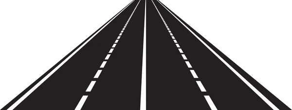 Perspectiva de la carretera curva — Vector de stock