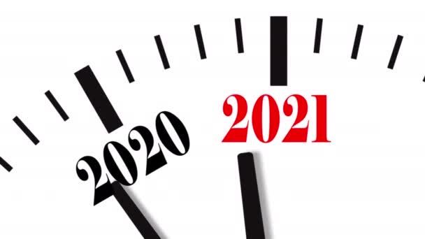 Ano Novo 2021 Relógio. Contagem regressiva para 2021. — Vídeo de Stock