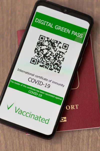 Digital Green Pass-concept — Stockfoto