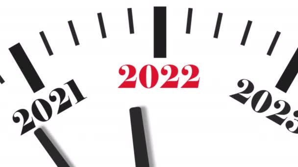 Yeni yıl 2022 Saati. 2022 'ye geri sayım. — Stok video