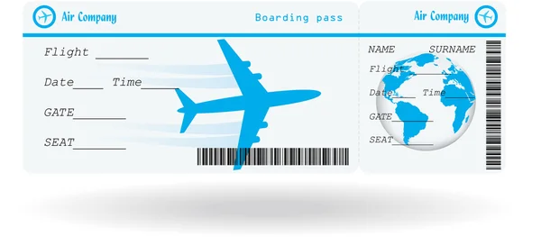 Variant van vliegticket — Stockvector