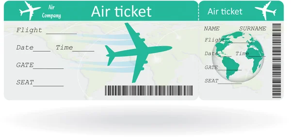 Variante del biglietto aereo — Vettoriale Stock
