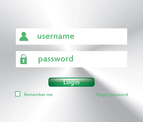 Formulario de inicio de sesión moderno para sitio web — Vector de stock