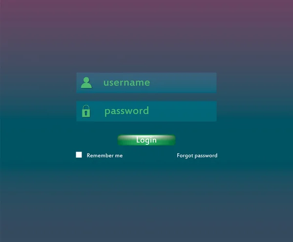 Modernes Login-Formular für Website — Stockvektor