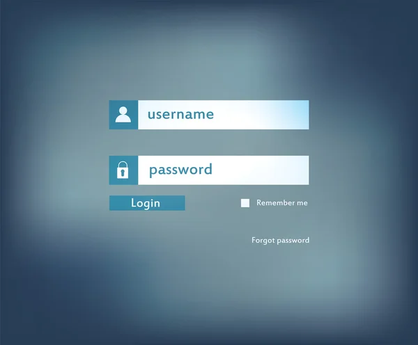 Formulário de login moderno para site — Vetor de Stock