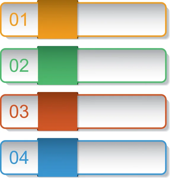 Τέσσερις σελιδοδείκτες — Διανυσματικό Αρχείο