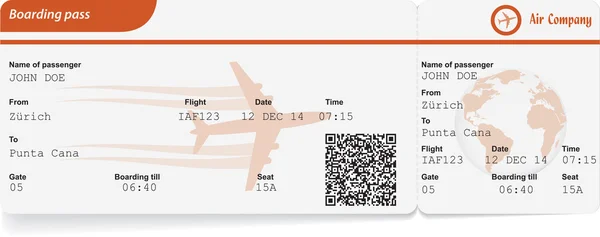 Variant of boarding pass — Stock Vector