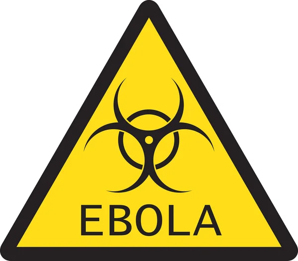 Ilustração do sinal de risco biológico do ébola — Vetor de Stock