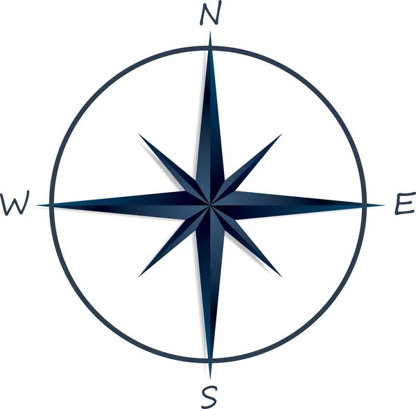 Kompas Rose na białym tle — Wektor stockowy