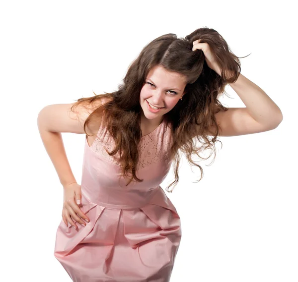 Attractive surprised excited smile teenage girl — Stock Photo, Image