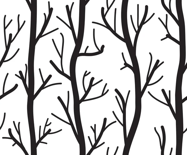 Czarno-białe tło z drzew — Wektor stockowy