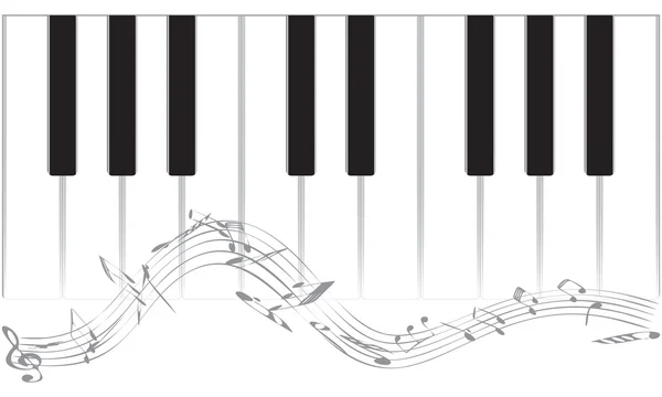 Музыкальный фон с фортепиано — стоковый вектор