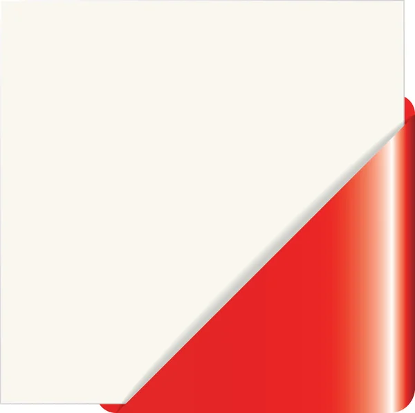 Coin papier rouge — Image vectorielle