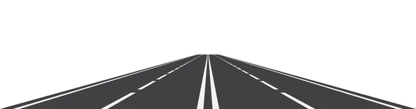 Perspectiva de la carretera curva — Vector de stock