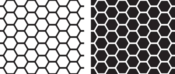 Download Seamless black honeycomb pattern over white — Stock Vector ...