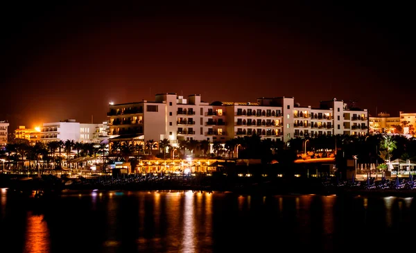 Vista nocturna de Protaras, Chipre —  Fotos de Stock