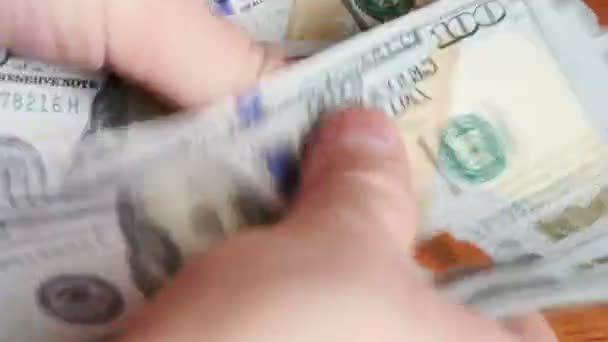 Vidéo UltraHD de comptage de l'argent — Video
