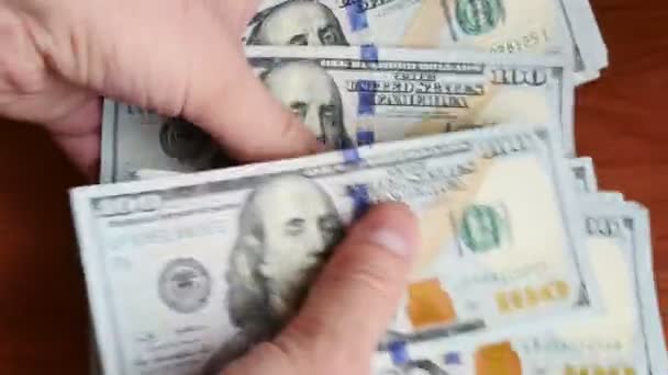 UltraHD vídeo de contar dinheiro — Vídeo de Stock