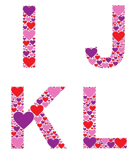 Hearty IJKL — Stock Vector