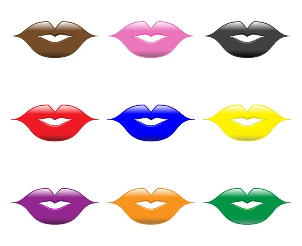 Glossy Lips — Stock Vector